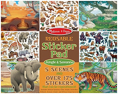 Фото Melissa & Doug Набор многоразовых наклеек Джунгли и Саванна (MD30502)