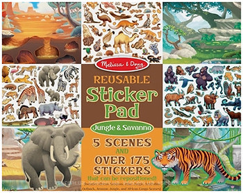 Фото Melissa & Doug Набор многоразовых наклеек Джунгли и Саванна (MD30502)