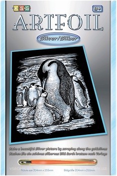 Фото Sequin Art Artfoil Silver Penguins (SA0609)
