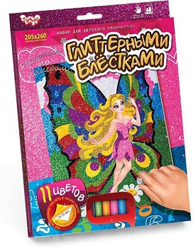Фото Danko Toys Раскраска глиттером Фея (РГН-02-05)