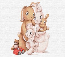 Фото Идейка Маленькая семья кроликов (KHO2361)