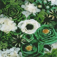 Фото Strateg Алмазная мозаика Зеленые оттенки цветов (GA0001)