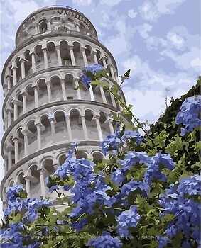 Фото Strateg Пизанская башня с цветами (VA-3220)