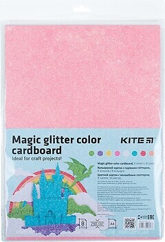 Фото Kite Картон цветной с волшебным глиттером (K22-423)