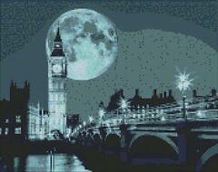 Фото Идейка Алмазная мозаика Ночь в Лондоне (AMO7212)