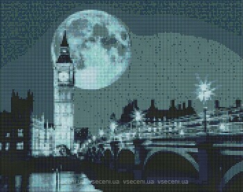 Фото Идейка Алмазная мозаика Ночь в Лондоне (AMO7212)