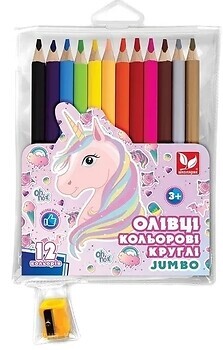 Фото Школярик Карандаши цветные Джамбо Unicorn с точилкой (312221007-UA)