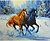 Фото Supretto Алмазная живопись Лошади в зимнем лесу (75690003)