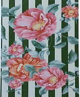 Фото Strateg Алмазная мозаика Цветы в полосах (D0034)