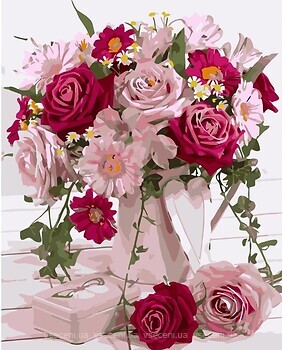 Фото Strateg Букет цветов в розовых тонах (GS135)