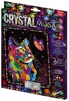Фото Danko Toys Crystal mosaic Кошка и бабочка (CRM-02-04)