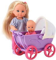 Фото Simba Evi Love Эви с малышом в фиолетовой коляске (5736241-1)