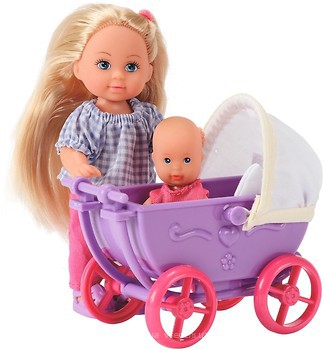 Фото Simba Evi Love Эви с малышом в фиолетовой коляске (5736241-1)