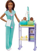 Фото Mattel Барби You can be Baby Doctor Playset with Brunette Doll (GKH24)