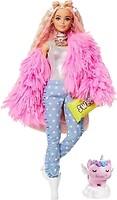 Фото Mattel Барби Extra В розовой пушистой шубе (GRN28)