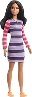 Фото Mattel Барби Fashionistas Модница в полосатом платье (GYB02)