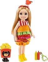Фото Mattel Барби Club Chelsea Челси в костюме бургера (GRP69)