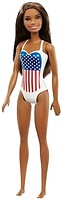 Фото Mattel Барби Doll in Swimsuit with US Flag Brunette (GPB18)