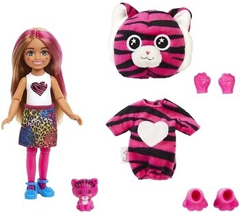 Фото Mattel Barbie Cutie Reveal Chelsea Doll Jungle Series Tiger (HKR15)