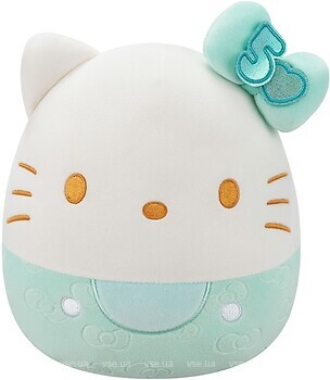 Фото Squishmallows Hello Kitty Хеллоу Китти в изумрудном 20 см (SQSN00498)