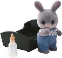 Фото Sylvanian Families Малыш серый кролик (3405)