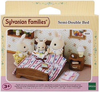 Фото Sylvanian Families Большая кровать и тумбочка (5019)