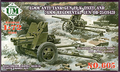 Фото UMT 45 mm Anti-Tank Gun 19-K & 76 mm Regimental Gun OB-25 (605)