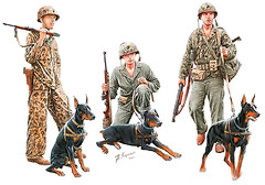 Фото Master Box Dogs in service in the US Marine Corps WWII (MB35155)