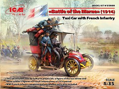 Фото ICM Battle of the Marne 1914 Taxi car with French Infantry (35660)