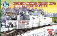 Фото UMT Motorized Armored Railcar MBV-2 With 76.2-mm Tank Guns F-34 (UMT677)