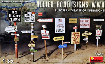 Фото MiniArt Allies Road Signs WWII European Theater Of Operations (MA35608)