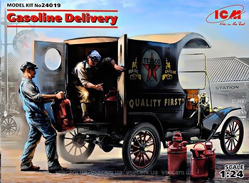 Фото ICM Gasoline Delivery Model T 1912 Delivery Car With American Gasoline Loaders (24019)