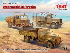 Фото ICM Wehrmacht 3t Trucks V3000S, KHD S3000, L3000S (ICMDS3507)