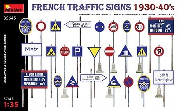 Фото MiniArt Дорожные знаки. Франция 1930-40 (MA35645)