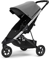 Фото Thule прогулочная Spring с козырьком Aluminium/Grey Melange (TH 11300100-11300305)