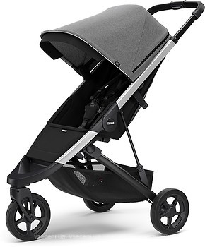 Фото Thule прогулочная Spring с козырьком Aluminium/Grey Melange (TH 11300100-11300305)
