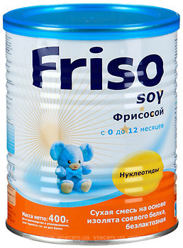 Фото Friso Смесь Фрисосой без лактозы 400 г