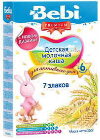 Фото Bebi Premium Каша молочная 7 злаков 200 г