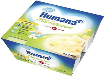 Фото Humana Йогурт молочный с бананом 4x100 г