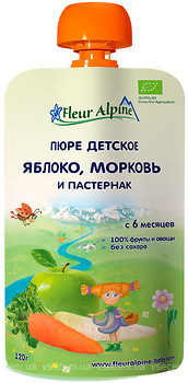 Фото Fleur Alpine Пюре Яблоко, морковь и пастернак 120 г