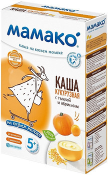 Фото Мамако Каша молочная кукурузная с тыквой и абрикосом 200 г