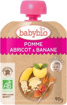 Фото Babybio пюре Яблоко, абрикос и банан 90 г