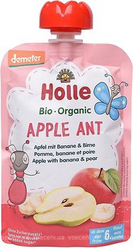 Фото Holle пюре Apple Ant яблоко-банан-груша 100 г