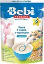 Фото Bebi Premium Каша молочная 7 злаков с черникой, мягкая упаковка 200 г