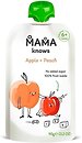Фото Mama knows Пюре яблоко-персик без сахара 90 г