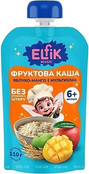 Фото Elfik Magic Фруктовая каша из яблок, манго и мультизлаковой каши 110 г