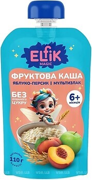 Фото Elfik Magic Фруктовая каша из яблок, персиков и мультизлаковой каши 110 г