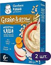 Фото Gerber Каша молочная овсяно-пшеничная с яблоком и морковью 2x 240 г