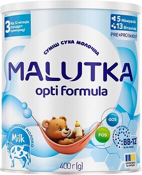 Фото Малютка Молочная смесь Opti Formula 3 400 г
