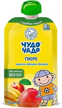 Фото Чудо-Чадо Пюре манго, яблоко, банан с 8 мес., мягкая упаковка 180 г